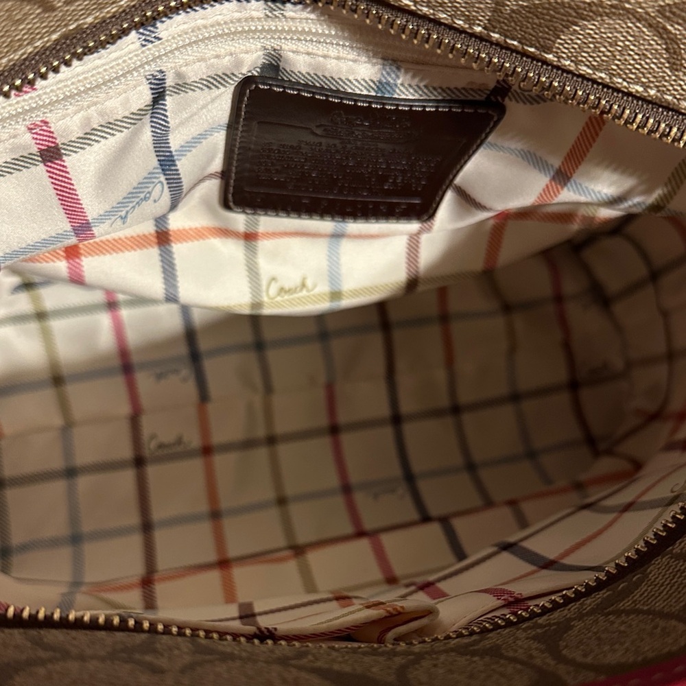 Coach Brown and Pink Signature Tote - Picture 12 of 13